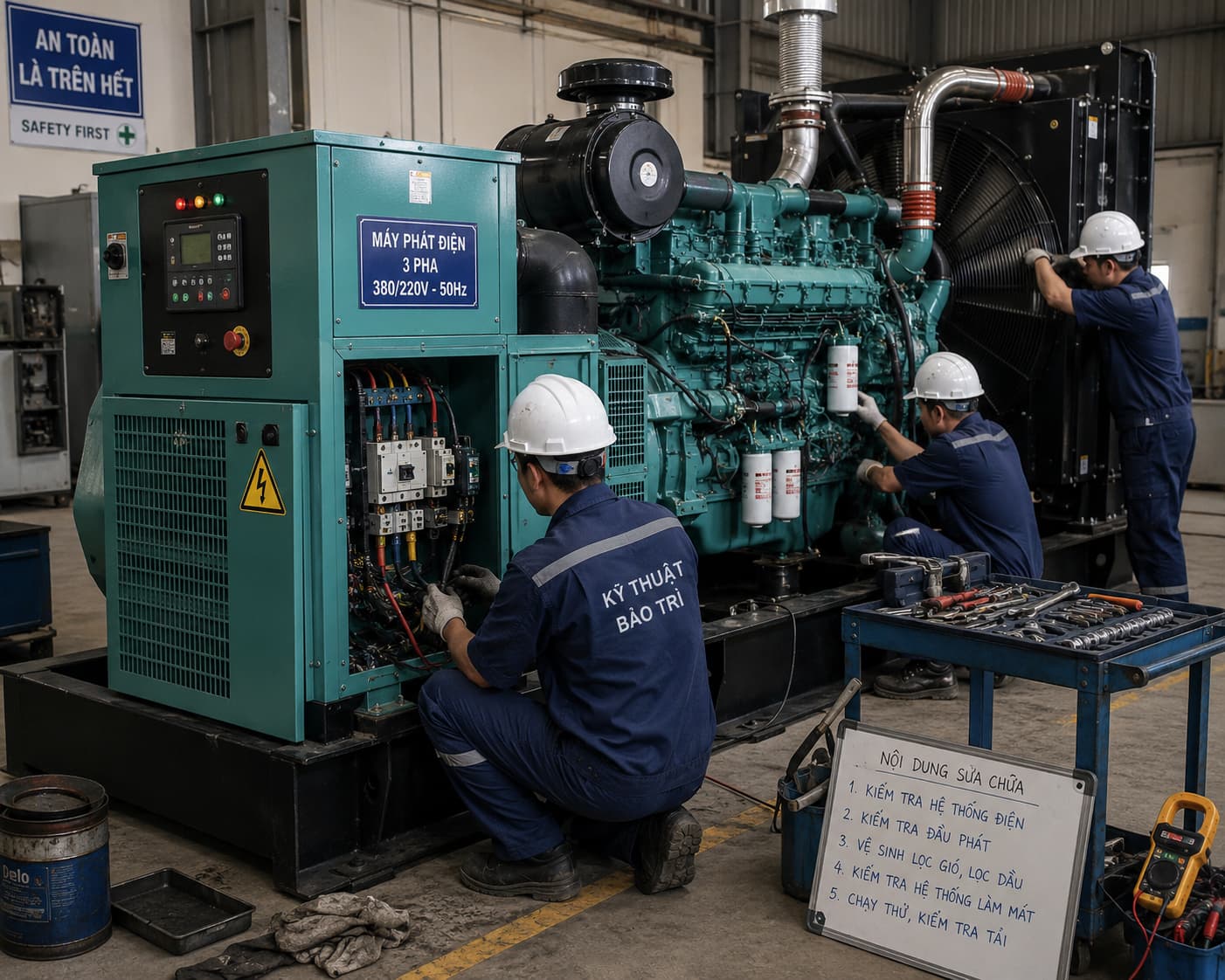 Sửa Chữa Máy Phát Điện 3 pha TPHCM Uy Tín Dịch Vụ Tận Nơi 24/7