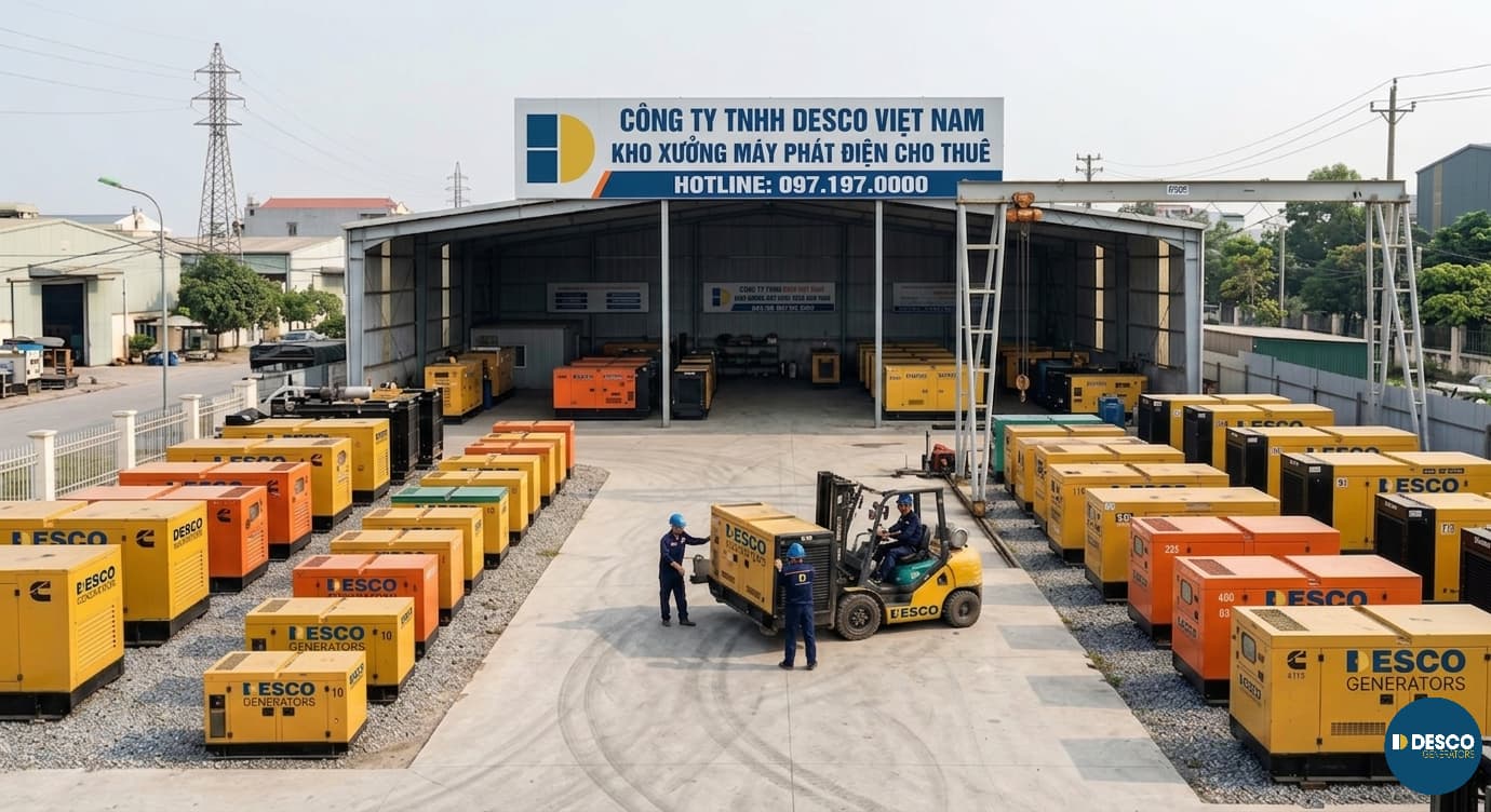 Cho thuê máy phát điện An Giang uy tín - Lắp đặt tận nơi 24/7