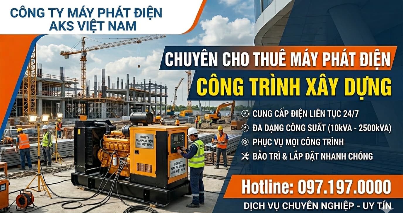 Cho Thuê Máy Phát Điện Cà Mau - Phục Vụ Công Trình & Sự Kiện
