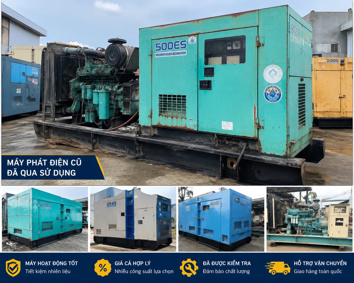 Thanh lý Máy Phát Điện Đồng Nai Giá Cao - Thanh lý nhanh Uy Tín