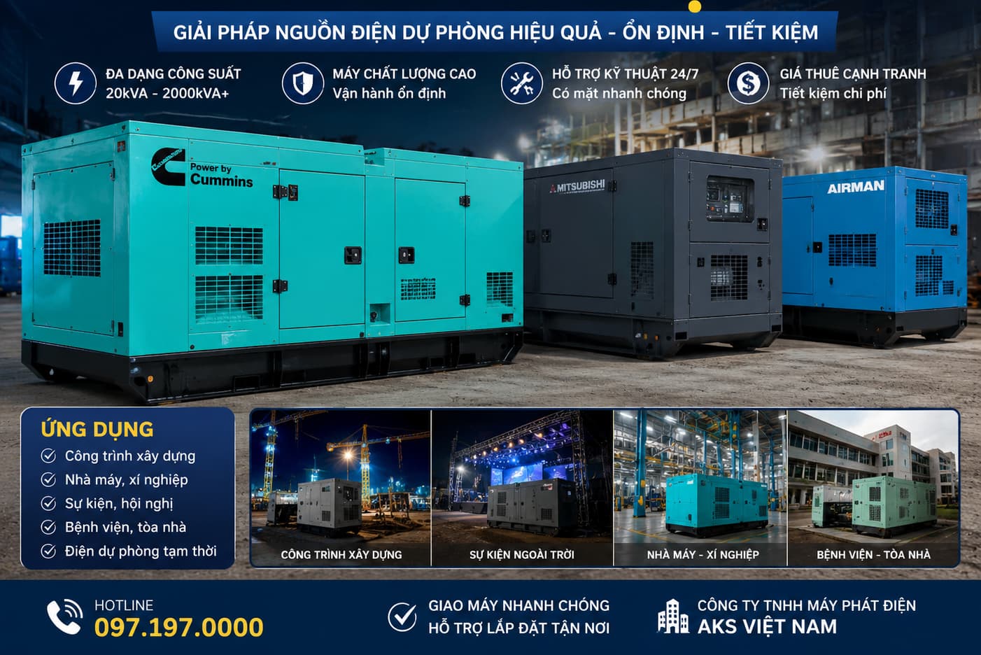 Thu Mua Máy Phát Điện Đồng Nai Giá Cao - Thanh lý nhanh Uy Tín