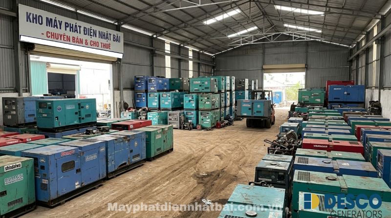 Máy phát điện 3 pha Nhật bãi 