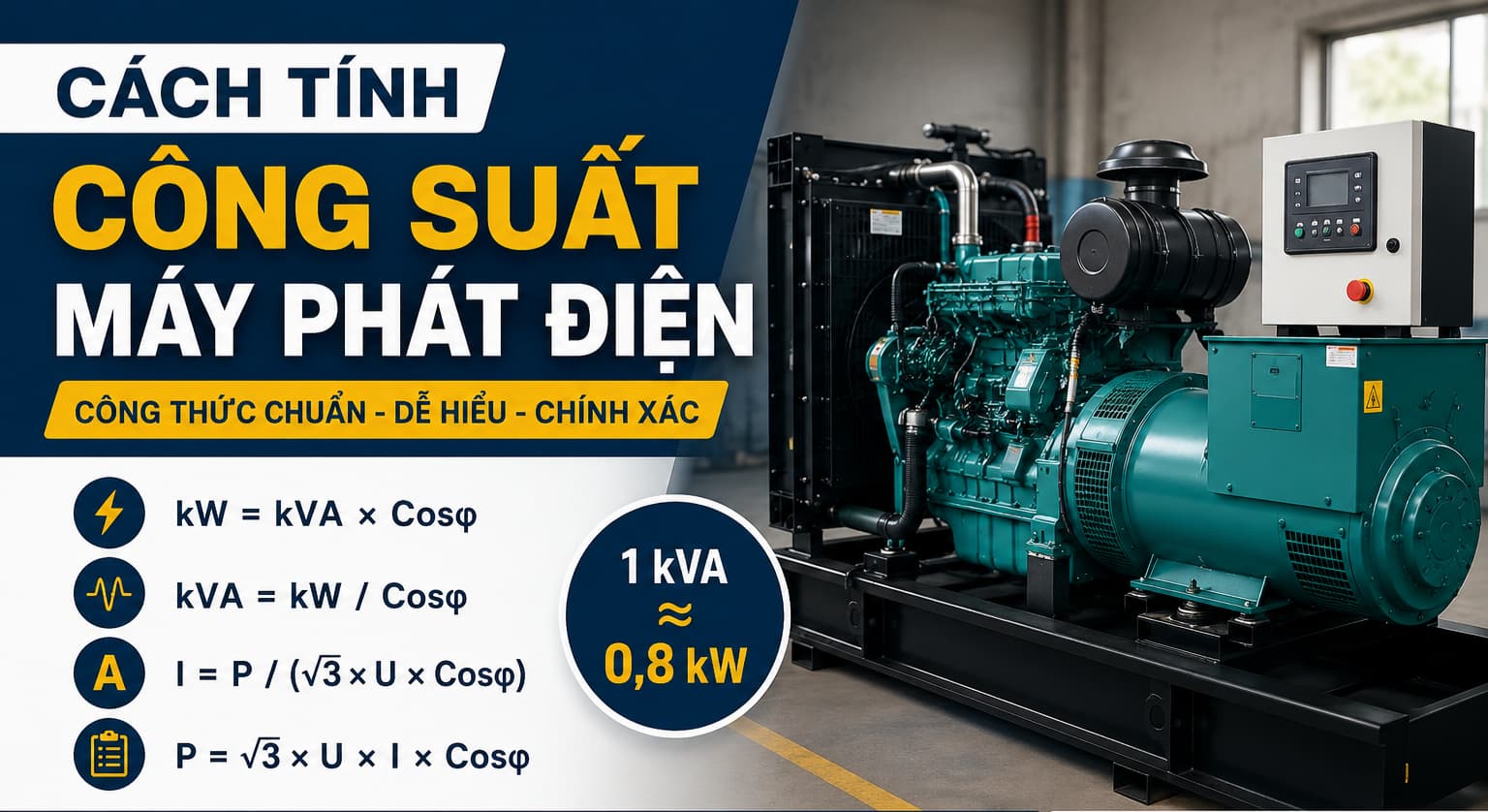 Cách Tính Công Suất Máy Phát Điện Chuẩn Nhất