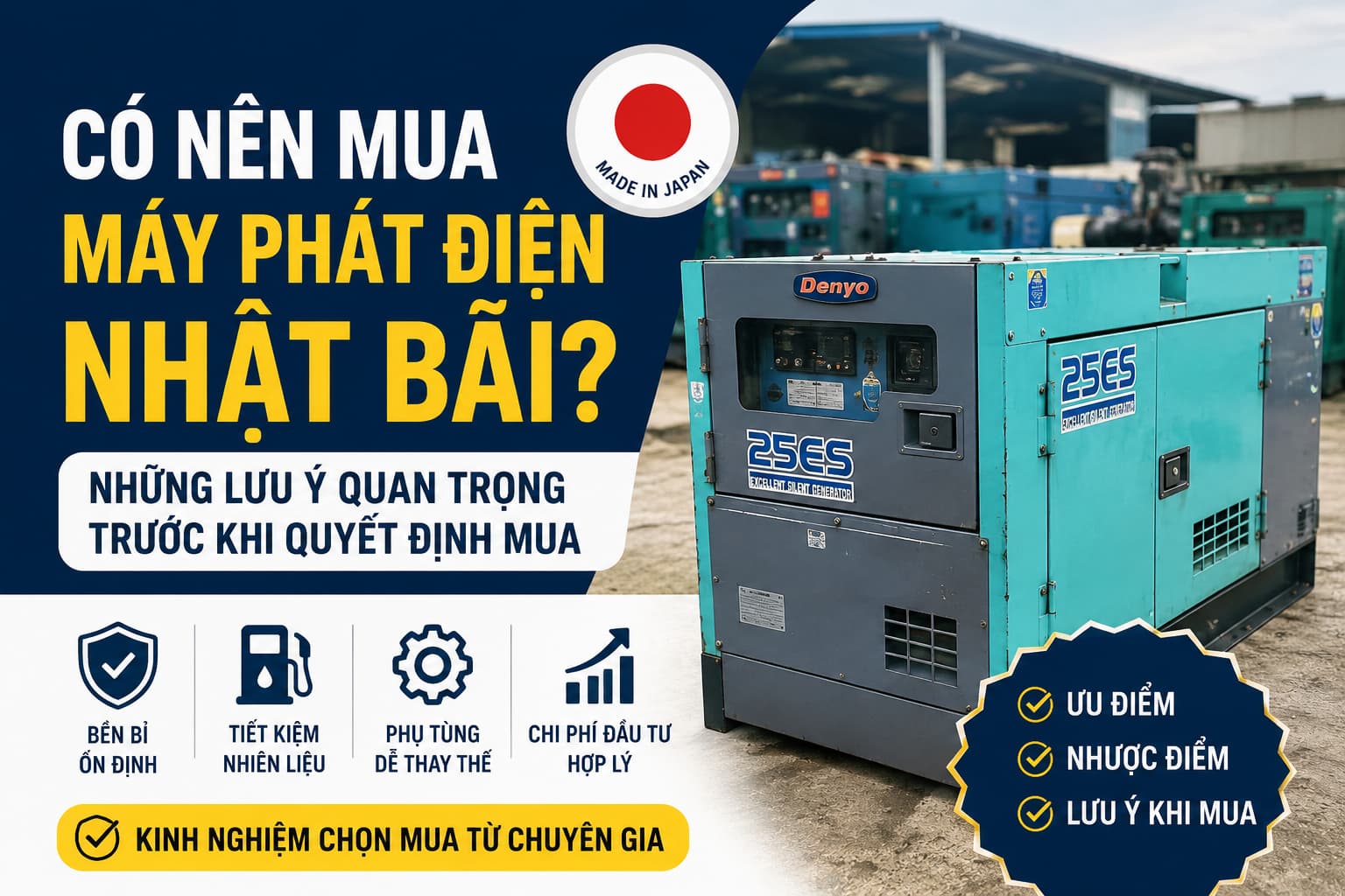 Có nên mua máy phát điện Nhật bãi không? 