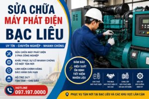 Sửa Chữa Máy Phát Điện Bạc Liêu Uy Tín, Đại Tu, Thay Thế Linh Kiện Chính Hãng