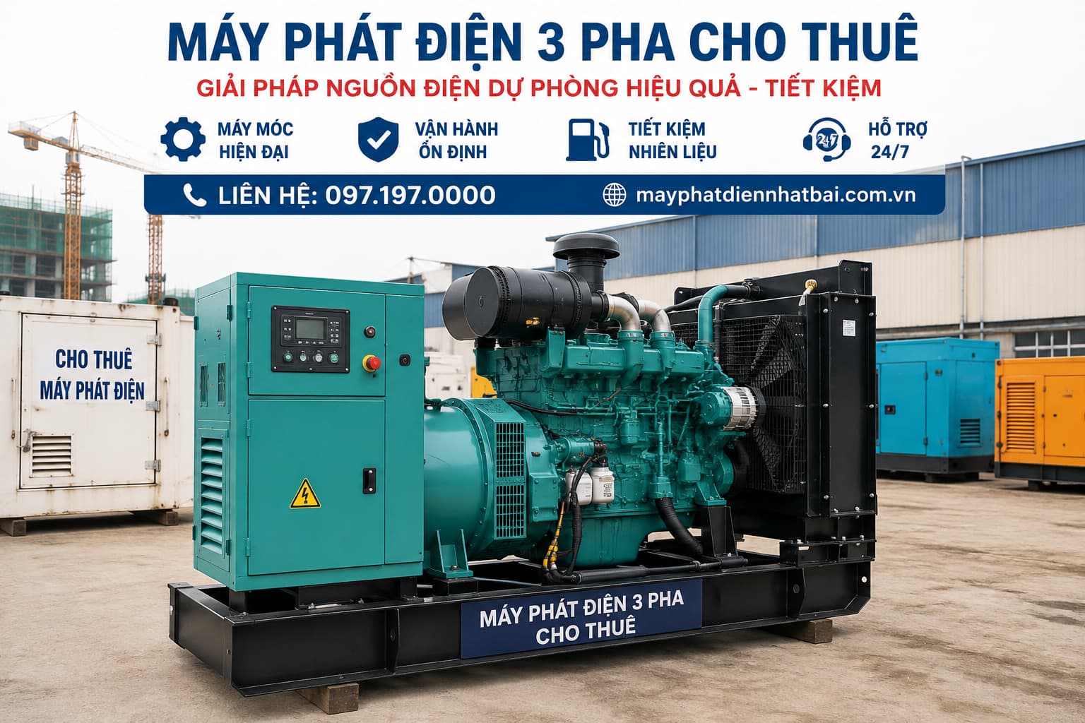 Cho Thuê Máy Phát Điện Khẩn Cấp Có Mặt Sau 30 Phút