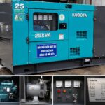 Kubota 25kVA Cũ máy phát điện Nhật bãi đồng bộ mới 85%